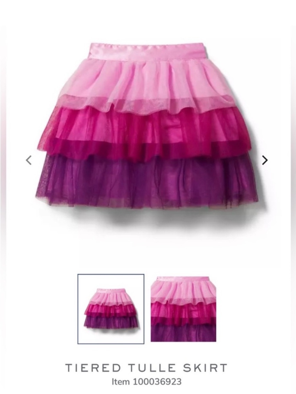 Tiered Tulle Skirt in Pink and Purple